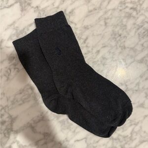Polo Grey Dress Socks, Navy logo
